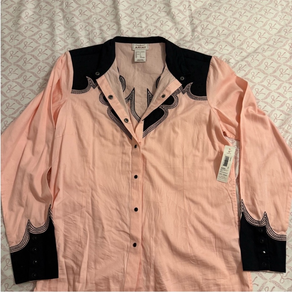 Pink and Black Western Shirt
